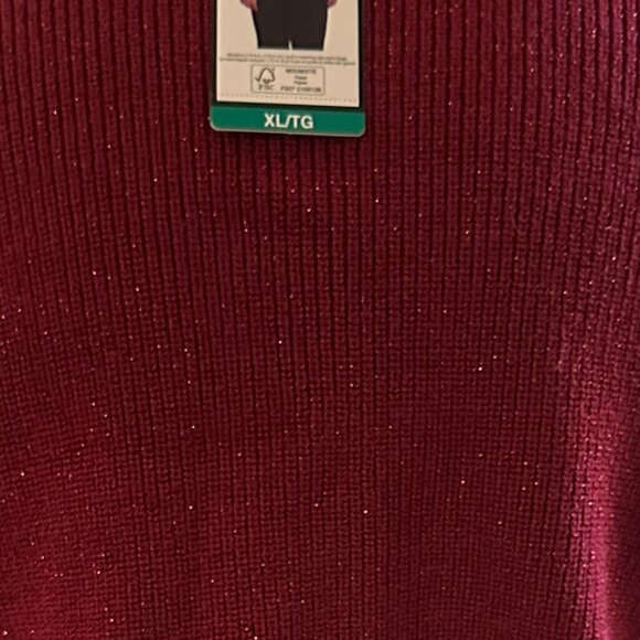 Women's HILARY RADLEY - Women's Red Lurex Sweater Size xl NWOT - Picture 6 of 6